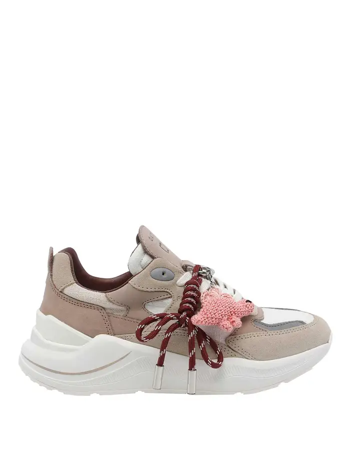 D A T E Sneakers Fuga in Lino Bianco