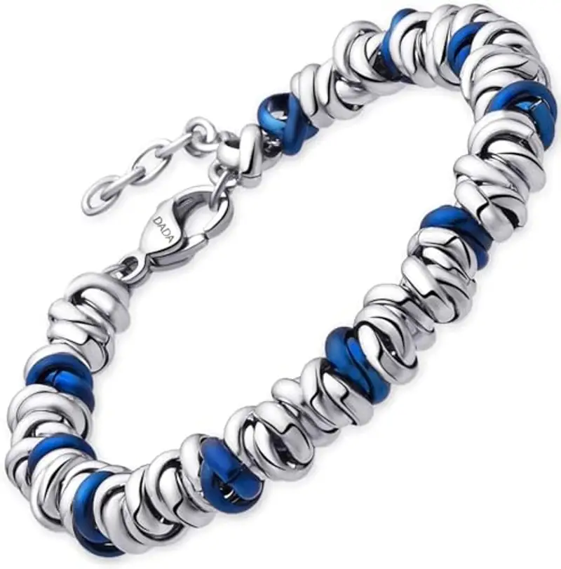 Dada Gioielli Bracciale Donna Nodini Intrecciati Acciaio Blu