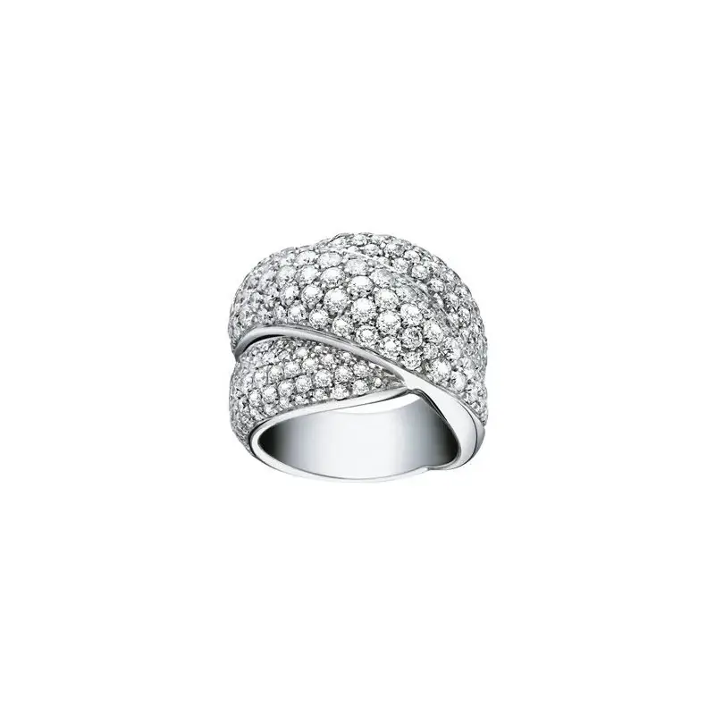 DAMIANI Anello In Oro Bianco Con Diamante - Gomitolo