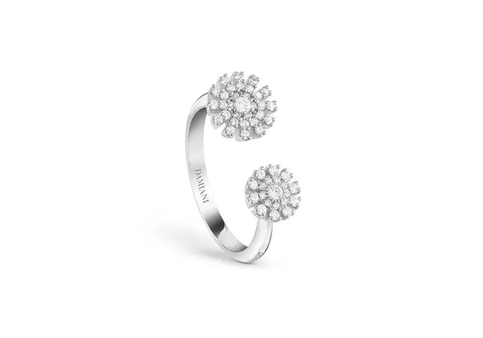 DAMIANI Anello In Oro Bianco Con Diamante - Margherita