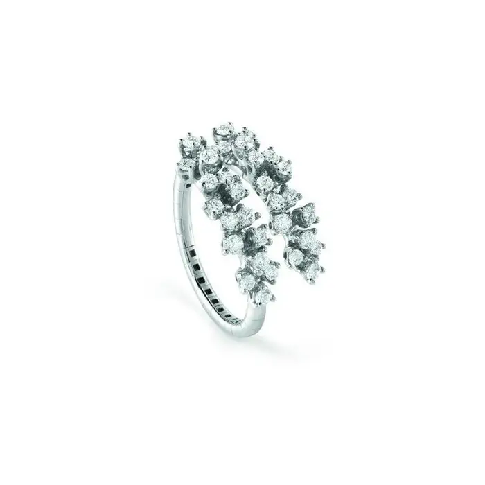 DAMIANI Anello In Oro Bianco Con Diamante - Mimosa Flexi