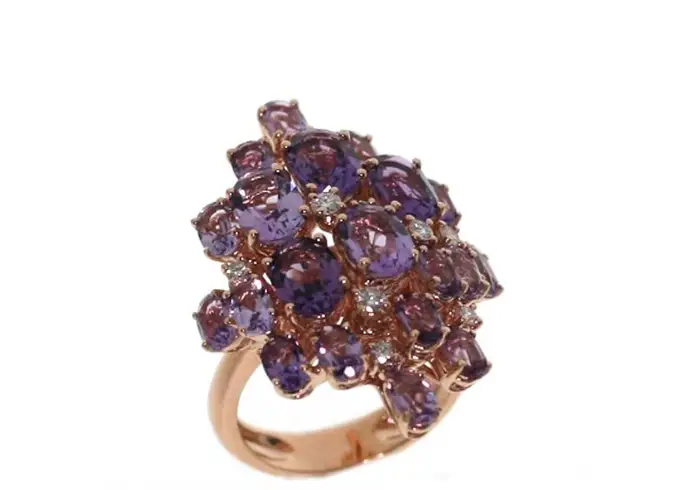 DAMIANI Anello In Oro Rosa Con Diamante - Cortex