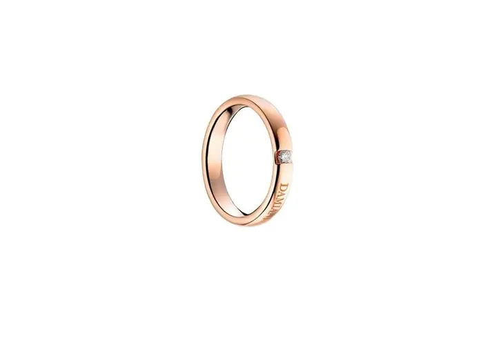 DAMIANI Anello In Oro Rosa Con Diamante - Veramore