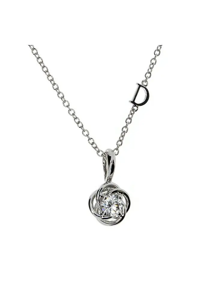 DAMIANI Collierini In Oro Bianco Con Diamante - Bocciolo