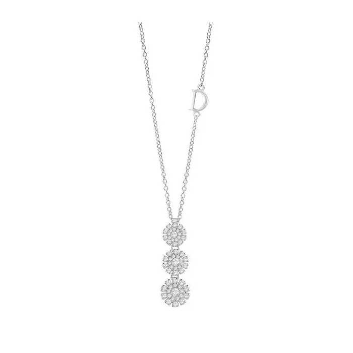 DAMIANI Collierino In Oro Bianco Con Diamante - Margherita