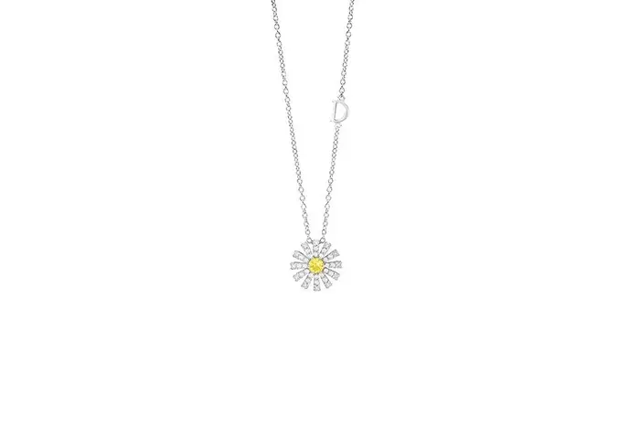 DAMIANI Collierino In Oro Bianco Con Diamante/Zaffiro