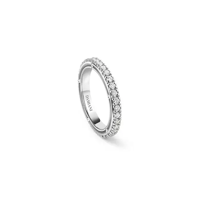 DAMIANI Veretta In Oro Bianco Con Diamante - D Side