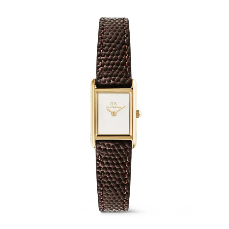 Daniel Wellington DW Orologio Bound Mini Dark Brown Lizard Gold
