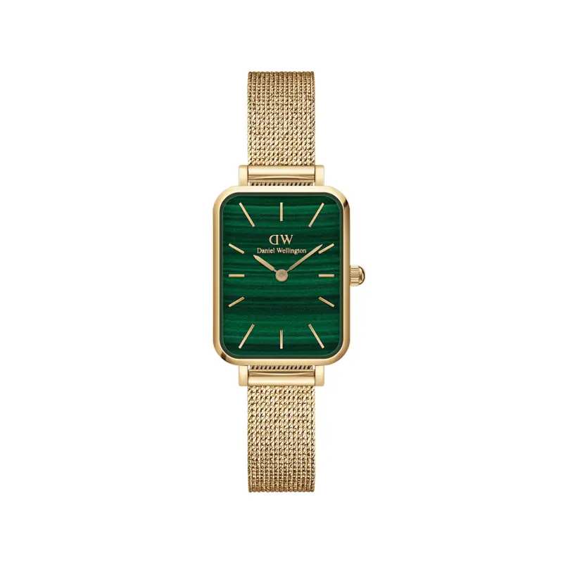 Daniel Wellington DW Orologio Quadro Pressed Evergold Green Gold