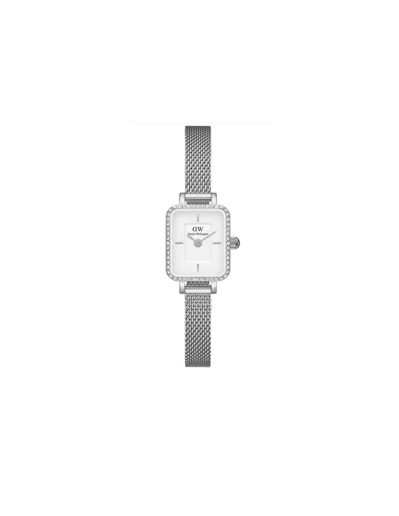 Daniel Wellington Orologio Quadro Mini Lumine Bezel Silver DW00100732