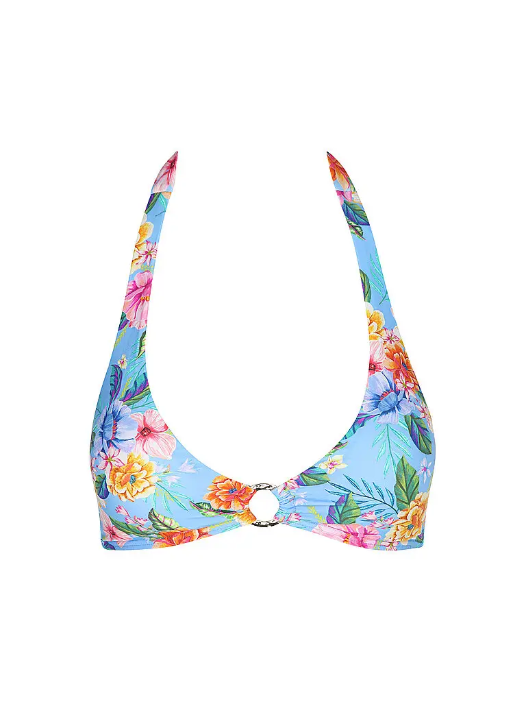 darling harbour Top bikini da donna con anello e allacciatura al collo multicolore