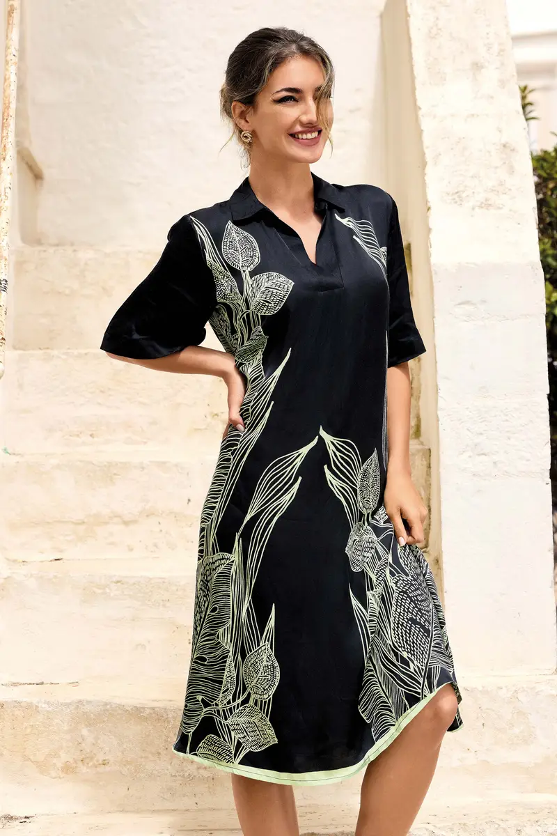 David Beachwear CAFTANO CON COLLO CAMICIA TULLIA | Colore Multi