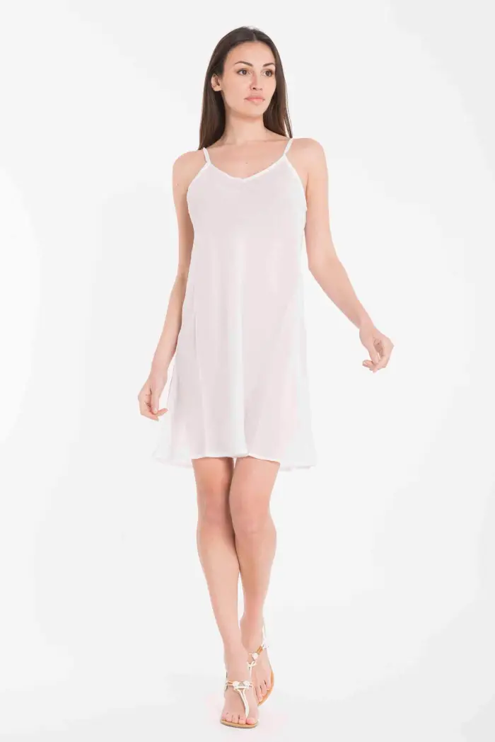 David Beachwear SOTTANA PURO COTONE | Colore Bianco