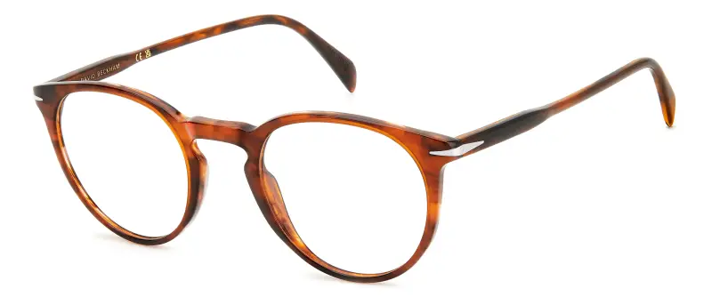 DAVID BECKHAM Uomo DB 1139 EX4 Montature da vista Acetato Corno marrone Rotonda