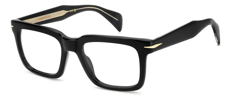 DAVID BECKHAM Uomo DB 1237 807 Montature da vista Acetato Nero Squadrata Normale