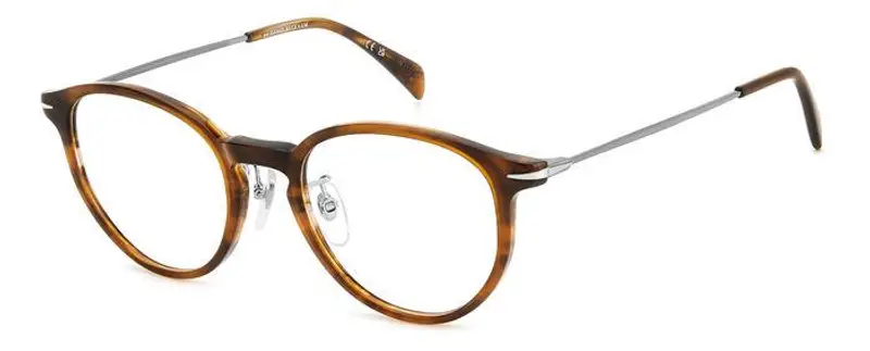 DAVID BECKHAM Uomo DB 1149/G 6C5 Montature da vista Acetato Corno marrone Rotonda