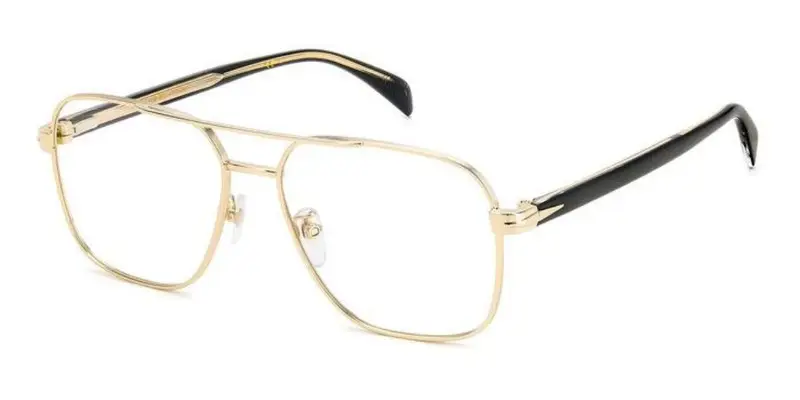 DAVID BECKHAM Uomo DB 7103 RHL Montature da vista Metallo Oro Squadrata