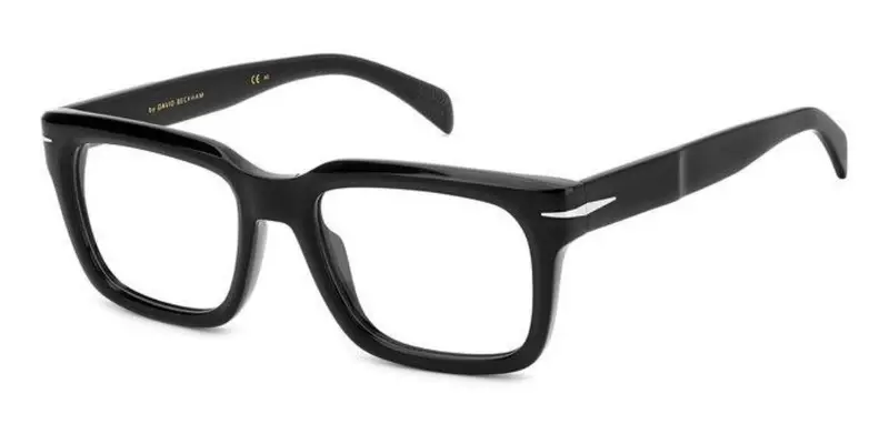 DAVID BECKHAM Uomo DB 7107 807 Montature da vista Acetato Nero Geometrica