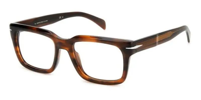 DAVID BECKHAM Uomo DB 7107 ASA Montature da vista Acetato Marrone Geometrica