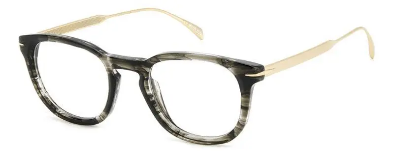 DAVID BECKHAM Uomo DB 7122 8GX Montature da vista Acetato Corno grigio Squadrata
