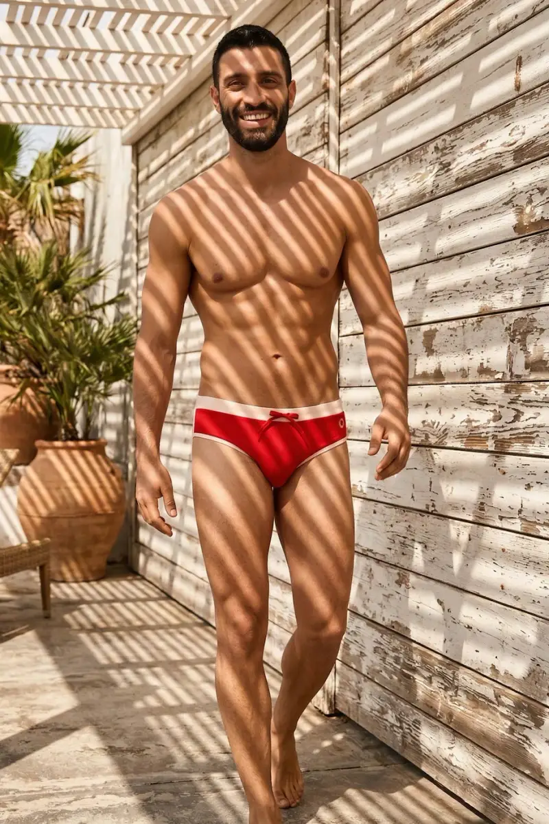 David Man COSTUME SLIP MARE PACO | Colore Rosso