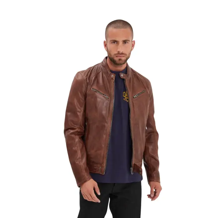 Daytona 73 Giacca in pelle Dustin Marron