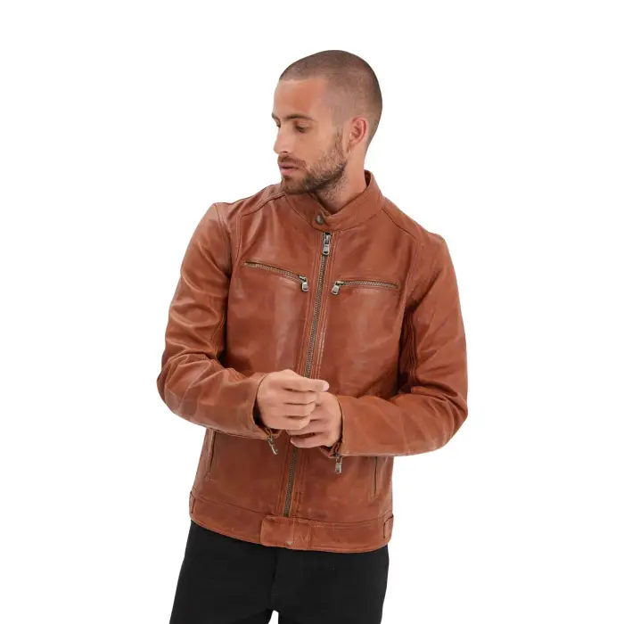 Daytona 73 Giacca in pelle Dustin Marron