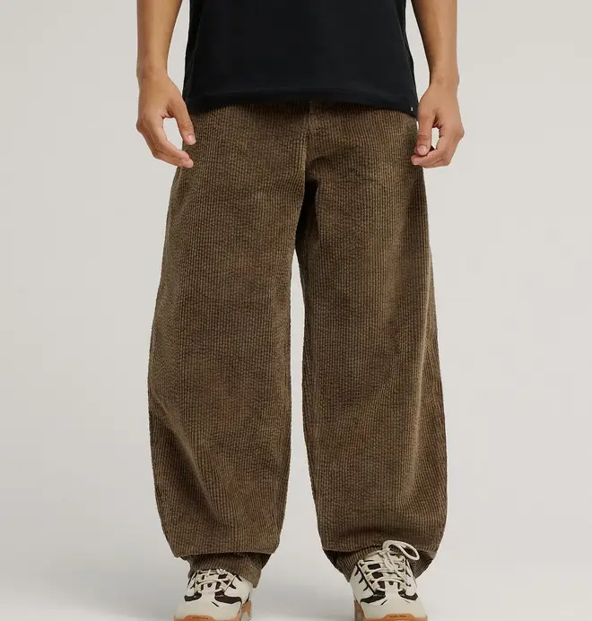 Barrel Cord - Pantaloni di Velluto Marrone Uomo
