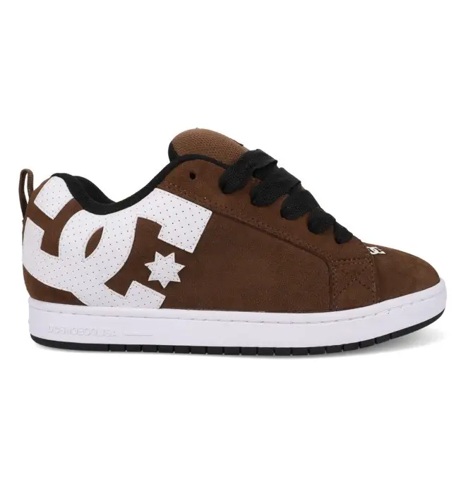 DC Shoes Court Graffik - Scarpe di pelle Marrone Uomo
