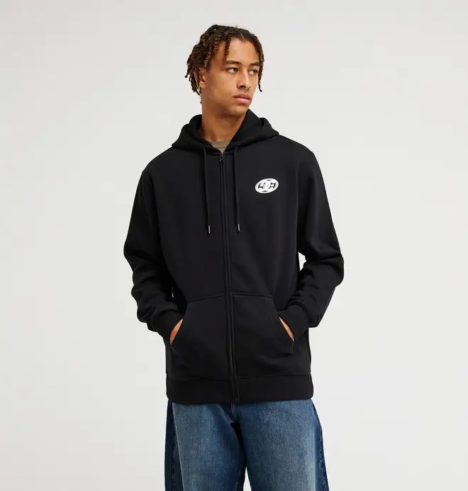 DC Chromie - Felpa con cappuccio e zip Nero Uomo
