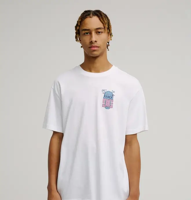 DC Safety Skull - Maglietta a maniche corte Bianco Uomo