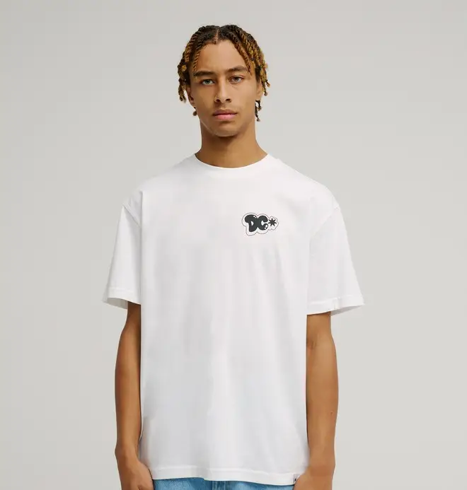 DC Side Flame - Maglietta a maniche corte Bianco Uomo