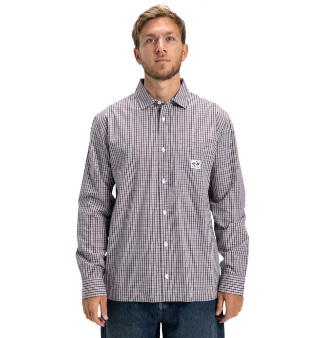DC Shoes Game On - Camicia a Maniche Lunghe Arancione Uomo
