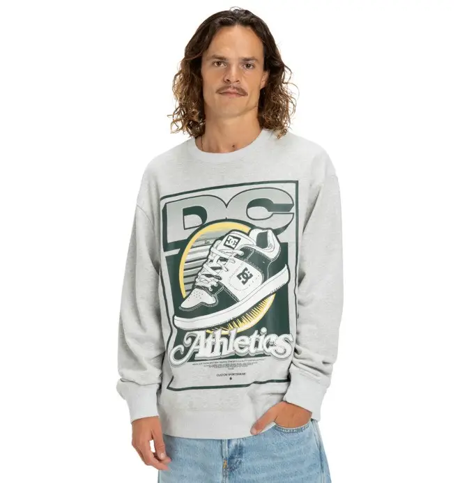 DC Shoes Manteca Tribute - Felpa Grigio Uomo