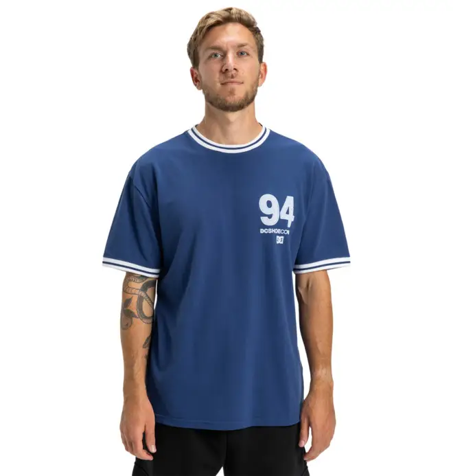 DC Shoes Skateball Jersey - Maglietta a maniche corte Blu Uomo