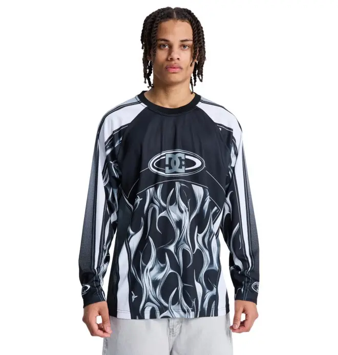 Sylem 2 - Maglia da motociclista a maniche lunghe Nero Uomo