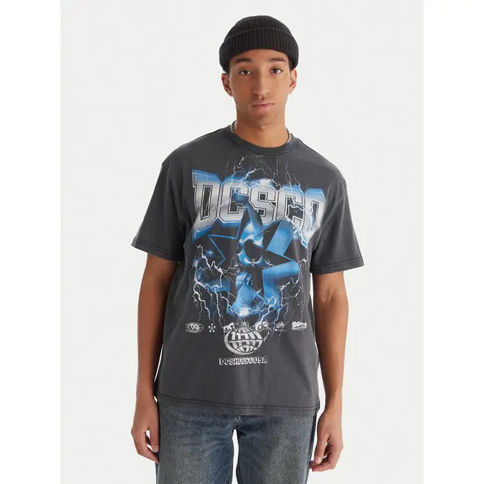 T-shirt Skull Shock EDYZT0435 Nero Regular Fit