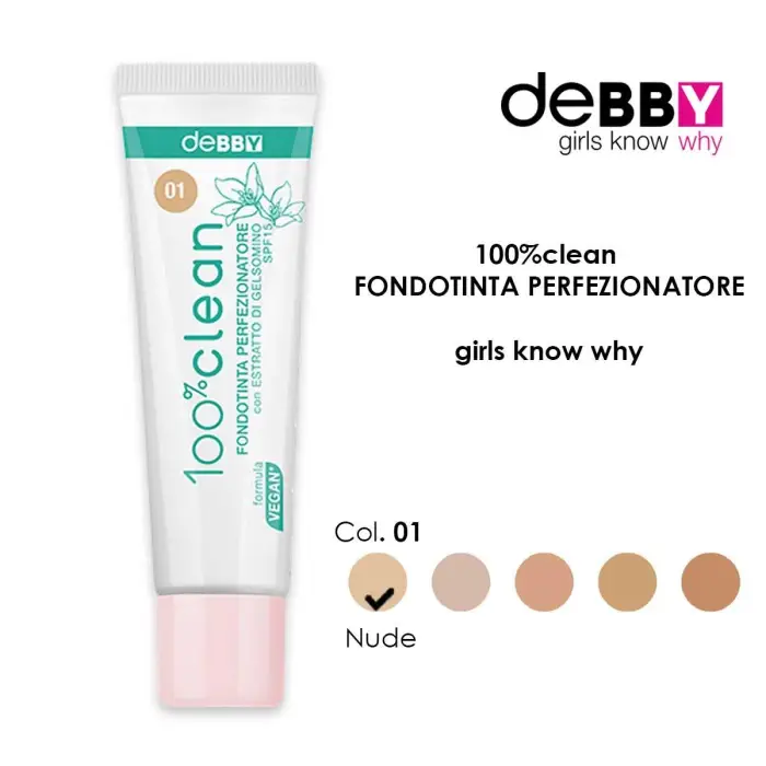 Debby FONDOTINTA 100% CLEAN PERFEZIONATORE 01 nude