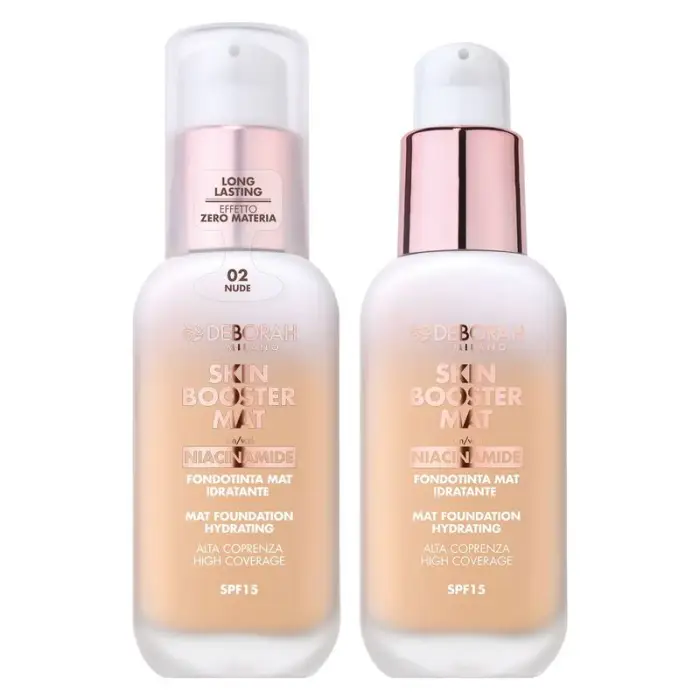 Deborah Skin Booster Mat Spf 15 - Fondotinta Mat Idratante 02 - Nude (30 Ml)