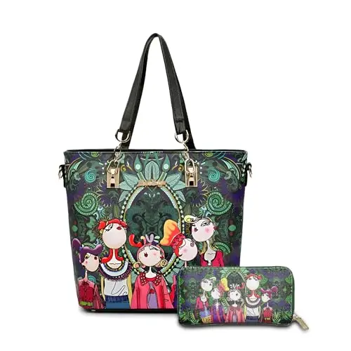 DEERWORD Borsa a spalla Donna Nero 3162444