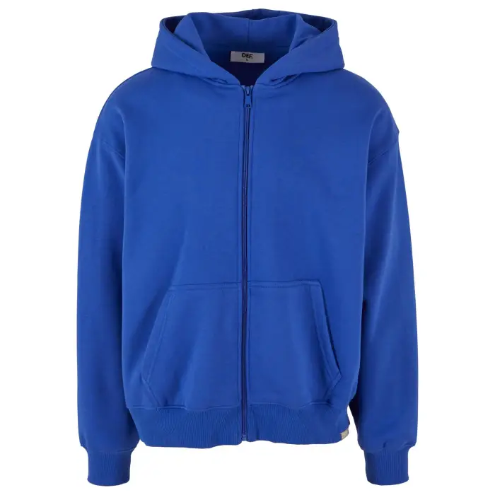 DEF Felpa con cerniera a cappuccio Bleu