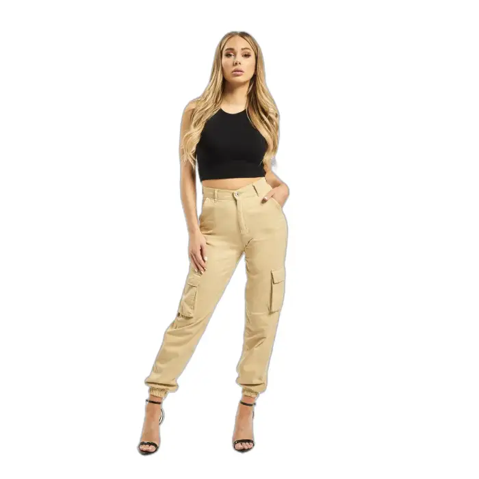 Pantaloni cargo da donna DEF Aya Beige