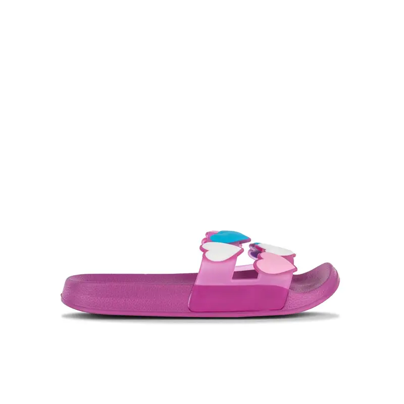 DEFONSECA Ciabatte fucsia bambina da mare in gomma con cuori