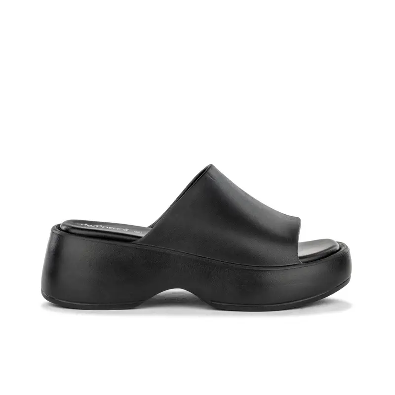 DEFONSECA Ciabatte mare nere da donna con suola platform in gomma