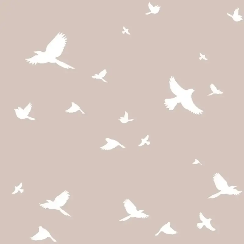 Dekornik Carta da parati semplice per bambini Birds Powder