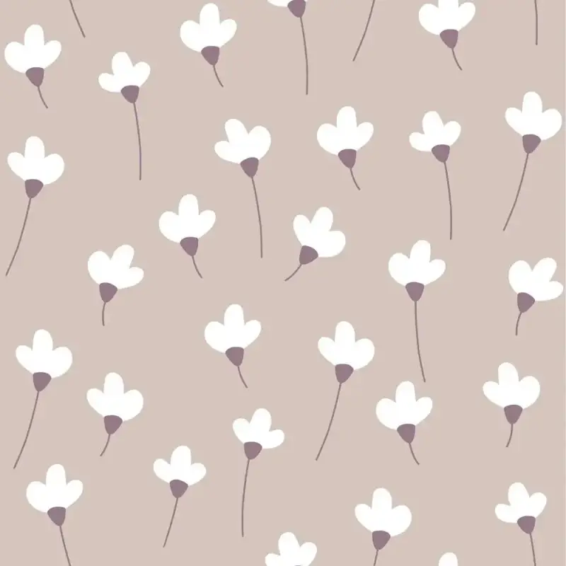 Dekornik Carta da parati semplice per bambini Daisies On Powder