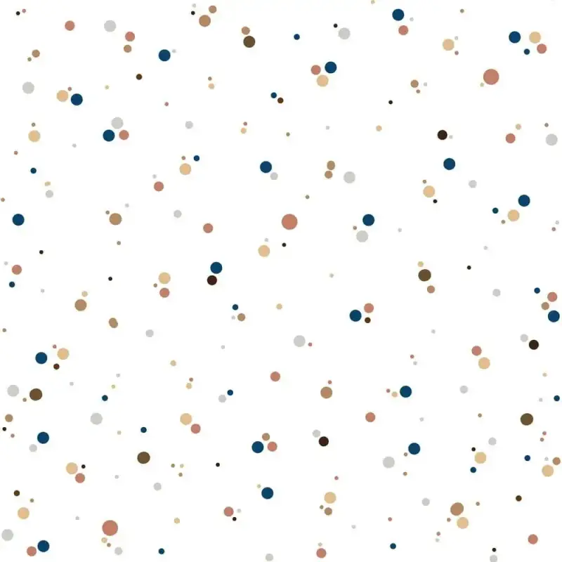 Dekornik Carta da parati semplice per bambini Dots Minimini Cinnamon