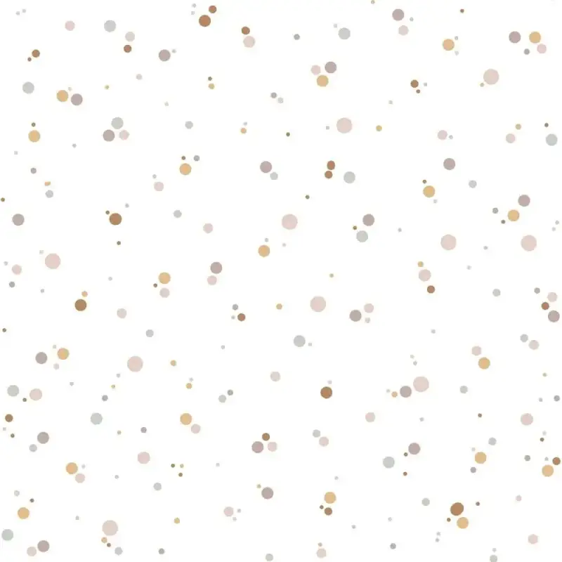 Dekornik Carta da parati semplice per bambini Dots Minimini Cinnamon Powder