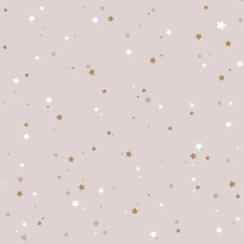 Dekornik Carta da parati semplice per bambini Stars Minimini Cinnamon