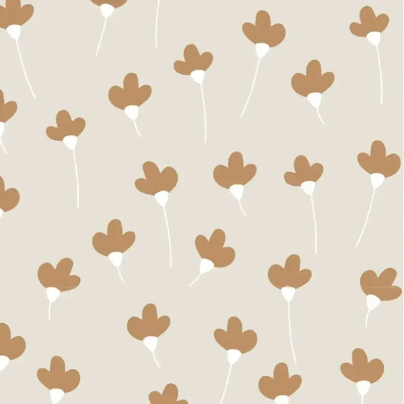 Dekornik Semplice carta da parati per bambini Daisies Cinnamon